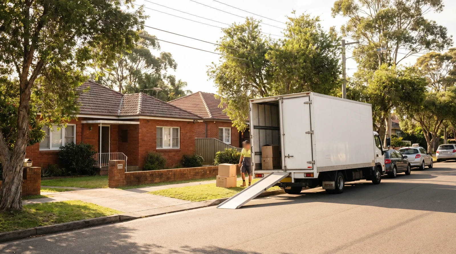 Removalists at work on a street in Caringbah