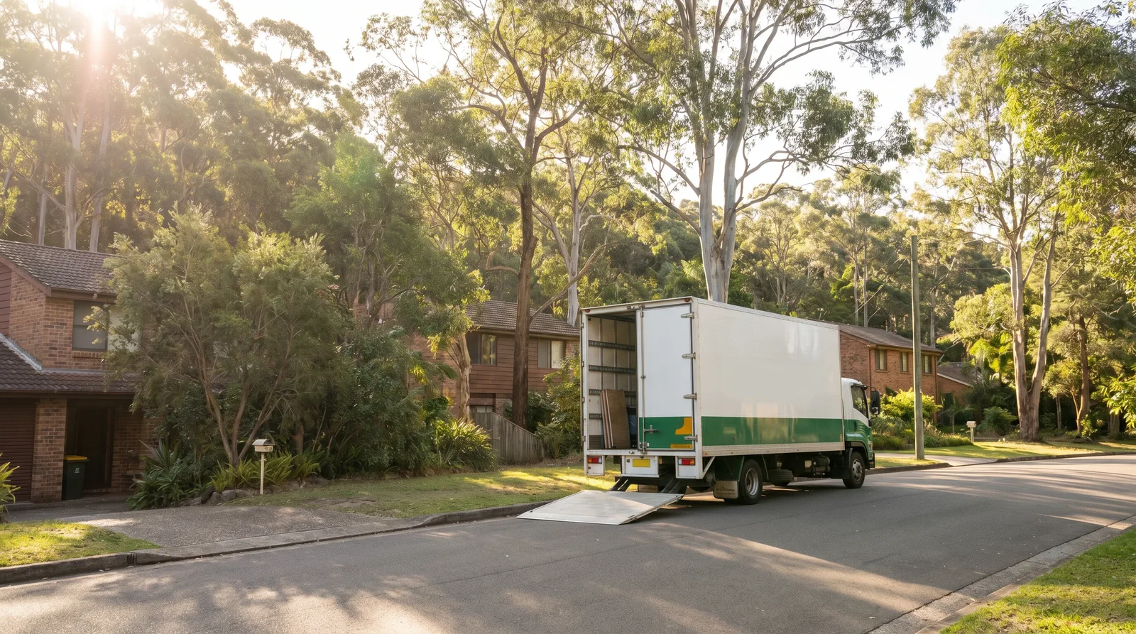 Removalists at work on a street in Engadine