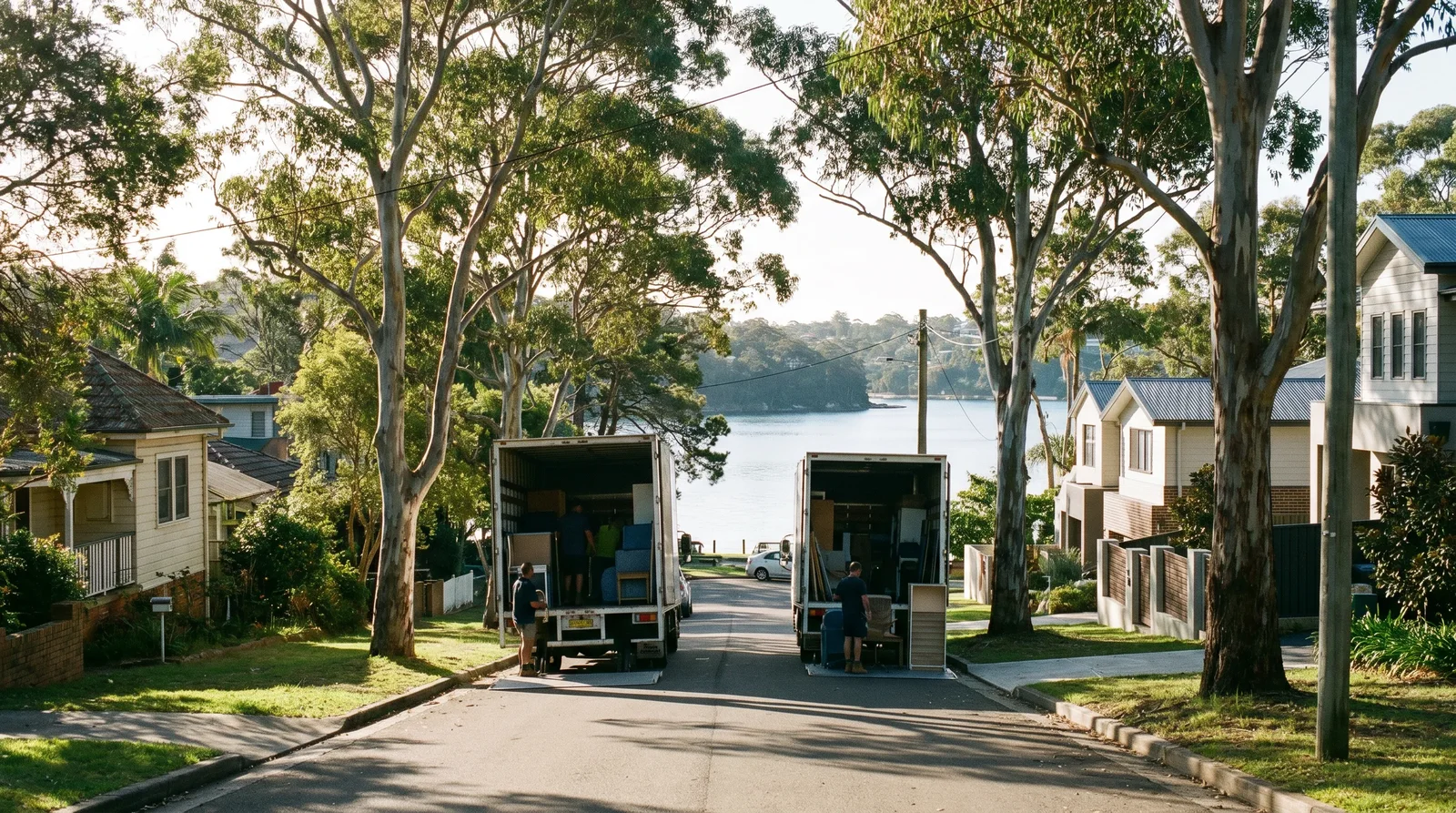 Removalists at work on a street in Gymea